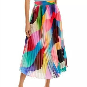Essentiel Antwerp Drobali Printed Pleated Midi Skirt